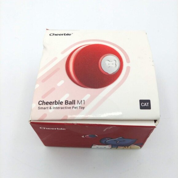 NEW Cheerble M1 Interactive Cat Pet Toy Ball - RED - Rechargeable - Open Box - Picture 4 of 5